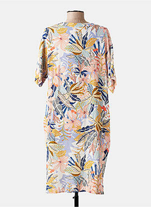 Rochie midi croială fluidă mâneci scurte bej LE PETIT BAIGNEUR femeie