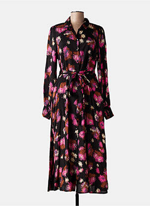 Rochie lungă mâneci lungi mâneci lungi negru KAFFE femeie
