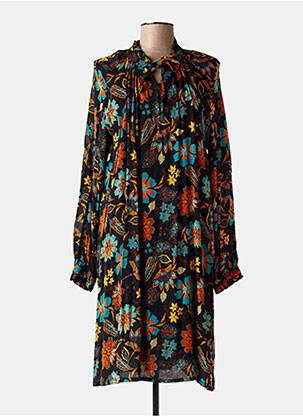 Rochie midi croială fluidă mâneci lungi negru LE PETIT BAIGNEUR femeie