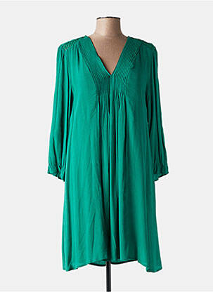 Rochie midi croială fluidă mâneci lungi verde FREEMAN T.PORTER femeie