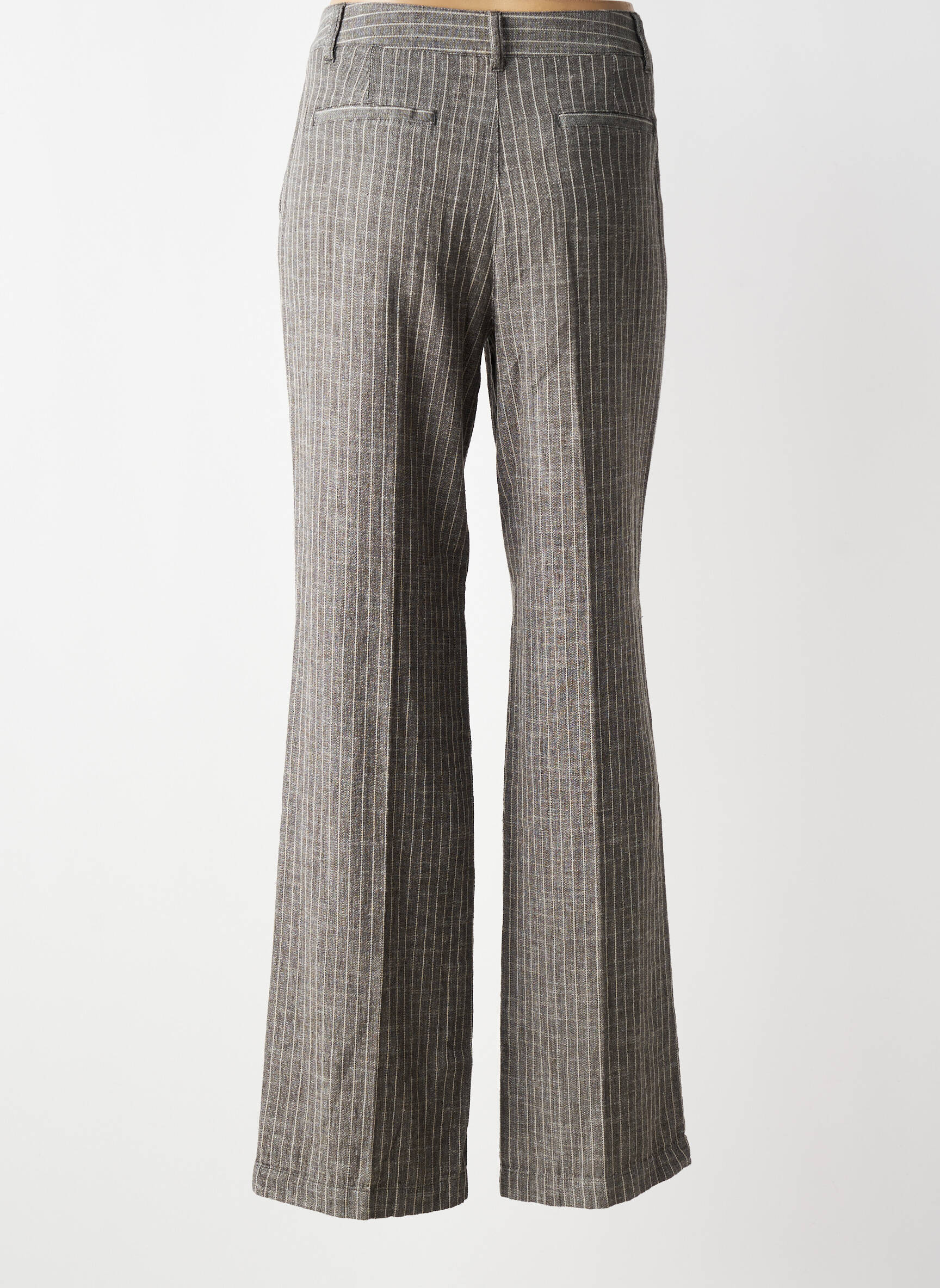 Pantalon drept talie cu cleme mărime normală gri OLSEN femeie