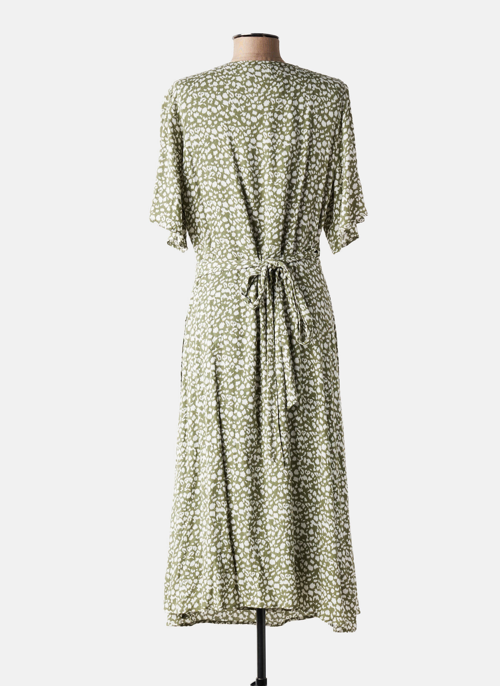 Rochie lungă mâneci scurte mâneci scurte verde FREEMAN T.PORTER femeie