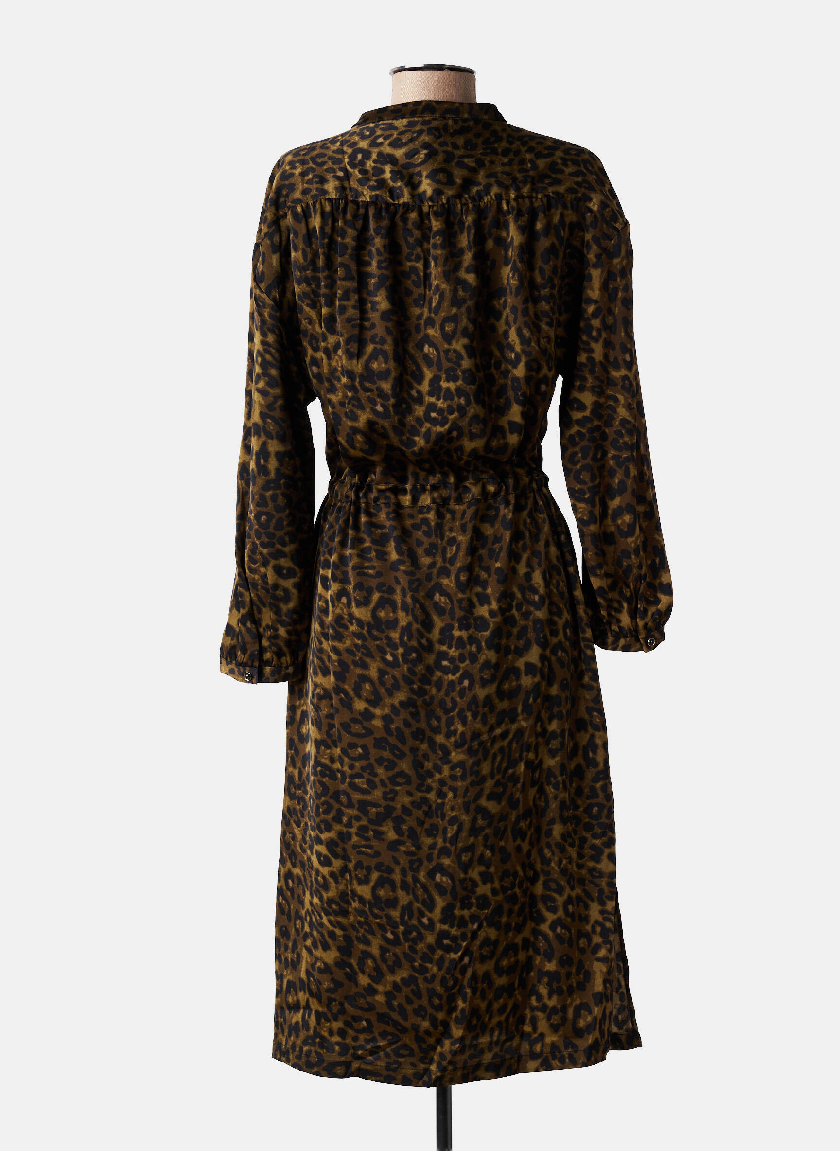 Rochie midi croială fluidă mâneci lungi verde FREEMAN T.PORTER femeie