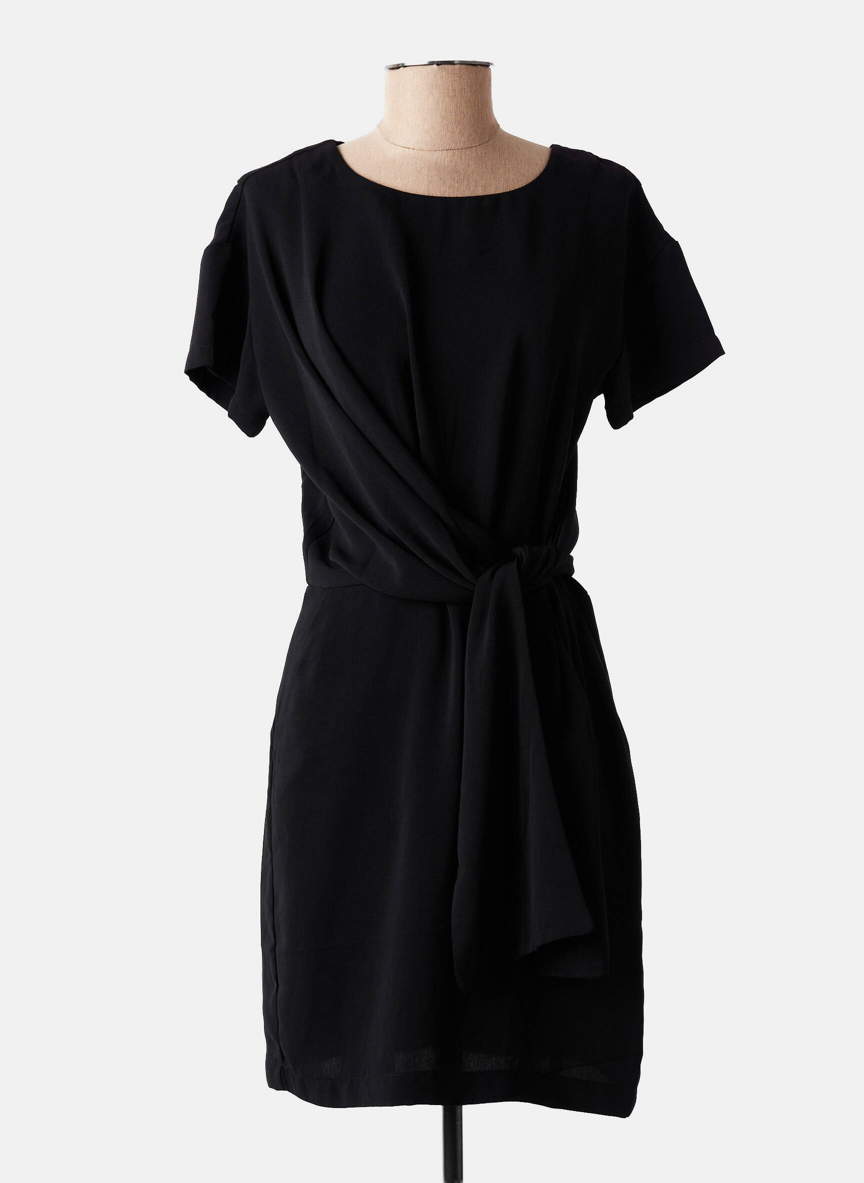 Rochie scurtă mâneci scurte mâneci scurte negru KAFFE femeie