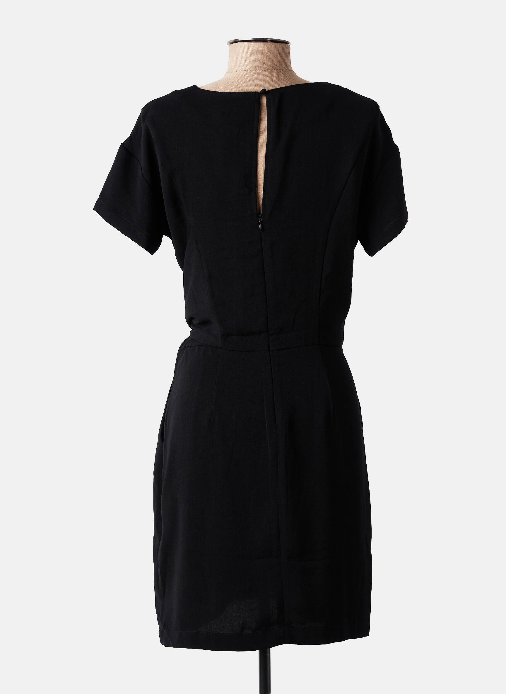 Rochie scurtă mâneci scurte mâneci scurte negru KAFFE femeie