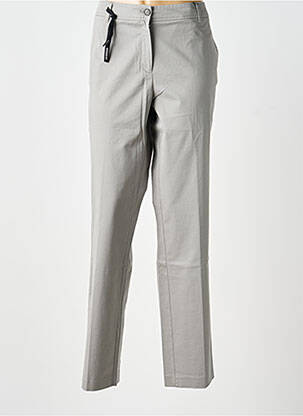 Pantalon drept țesătură poplin gri OLSEN femeie