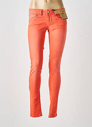Blugi skinny elasticitate talie joasă portocalie FREEMAN T.PORTER femeie