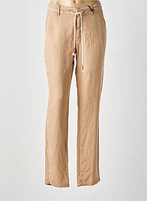Pantalon drept talie cu cleme mărime normală bej FREEMAN T.PORTER femeie