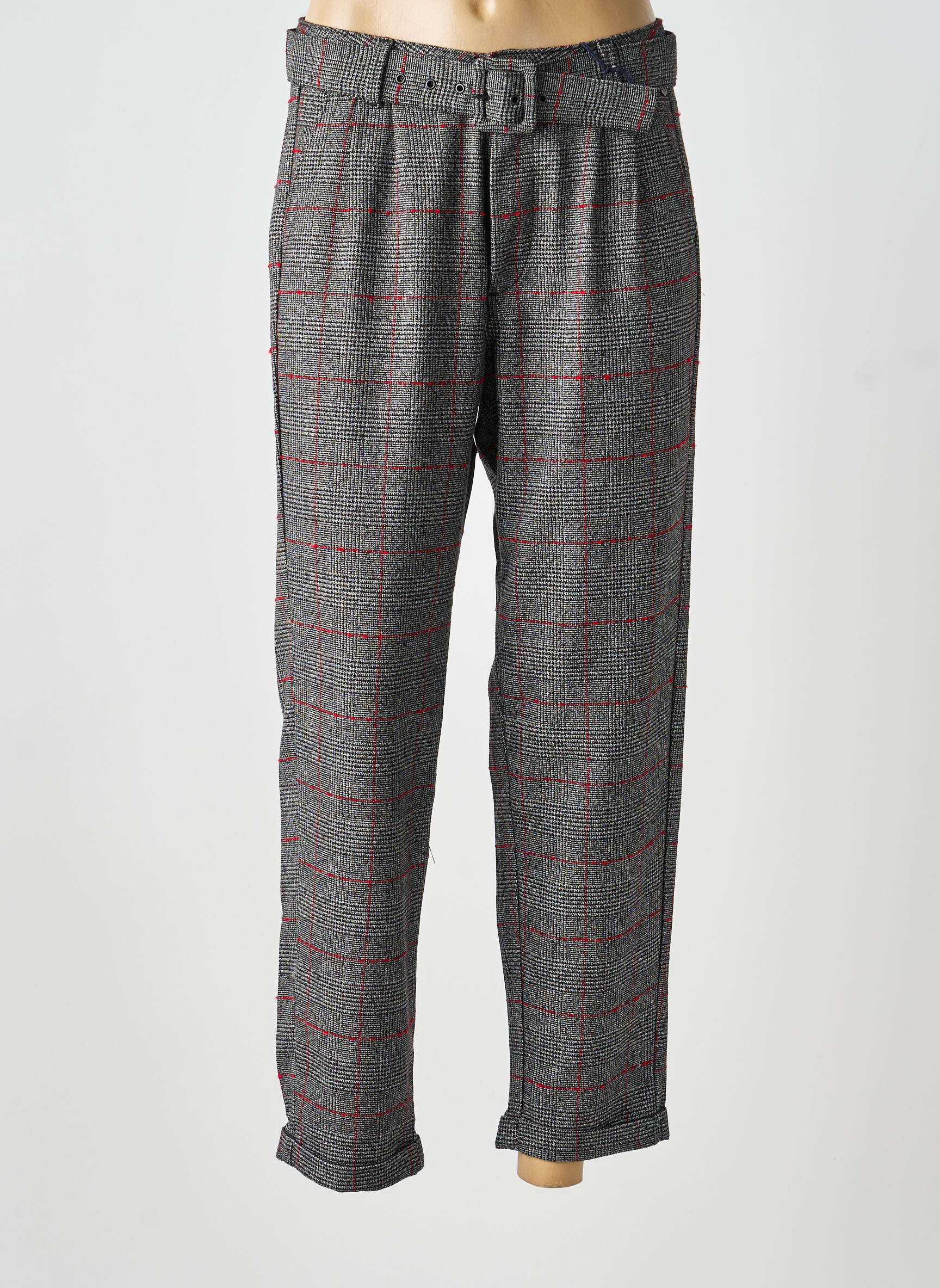 Pantalon 7/8 elasticitate mărime normală negru FREEMAN T.PORTER femeie