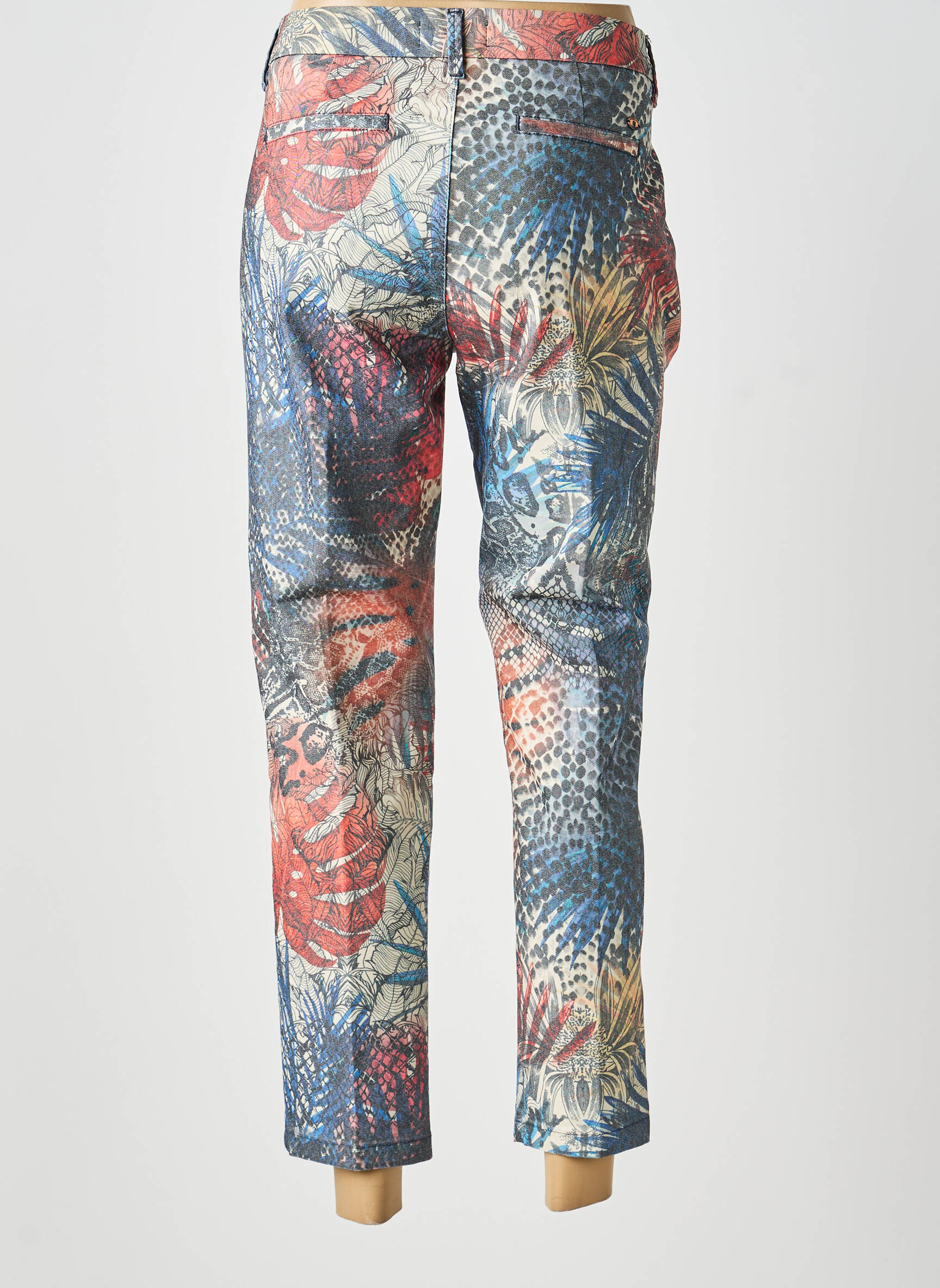Pantalon 7/8 talie cu cleme mărime normală portocalie FREEMAN T.PORTER femeie
