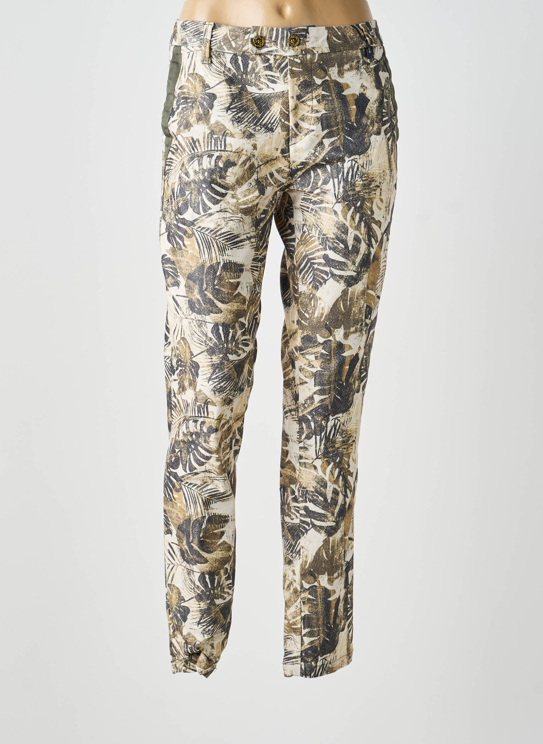 Pantalon drept elasticitate mărime normală verde FREEMAN T.PORTER femeie