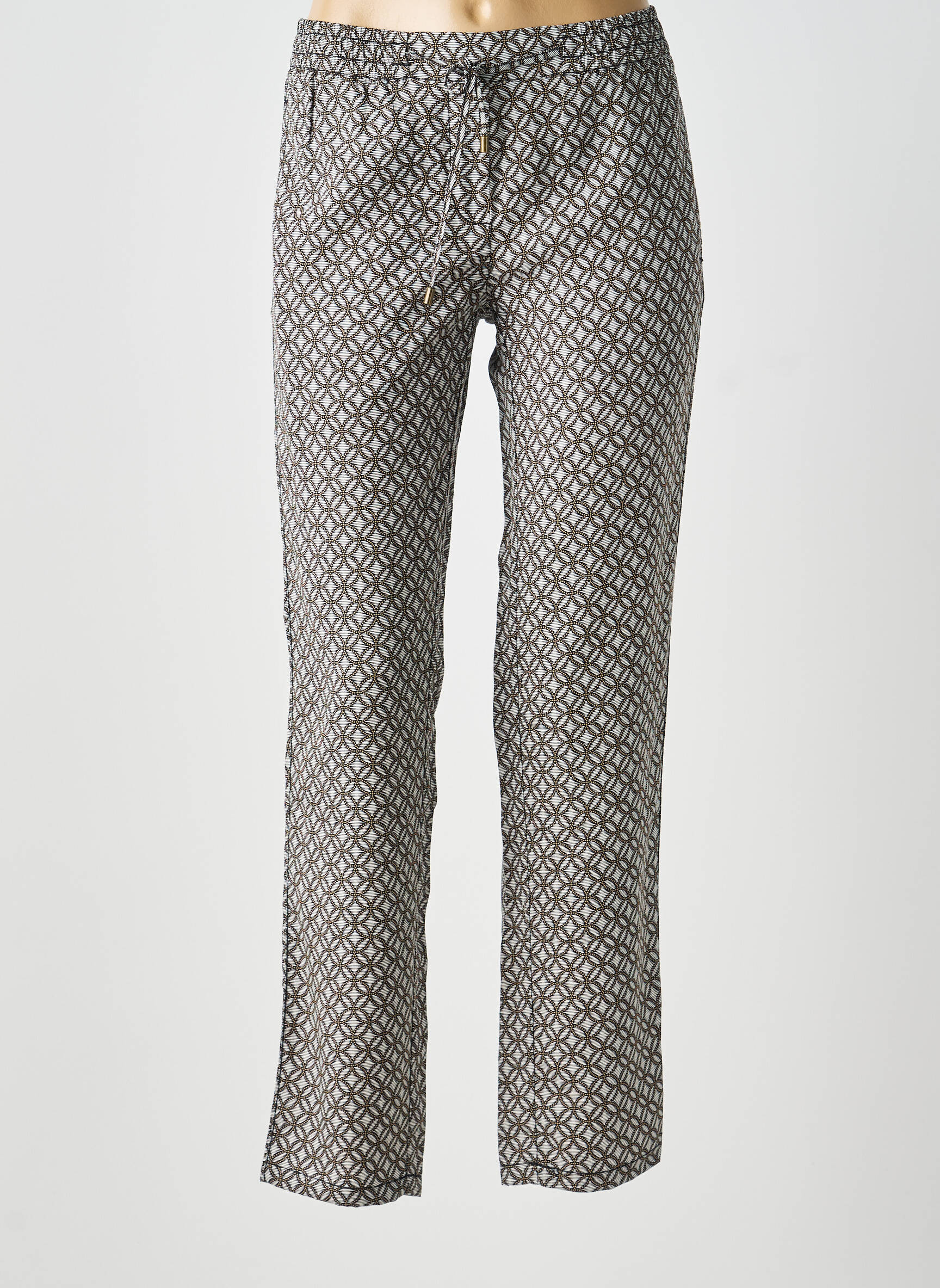 Pantalon slim talie elastică mărime normală gri OLSEN femeie