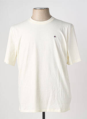 Tricou broderie mâneci scurte bej SERGE BLANCO bărbat