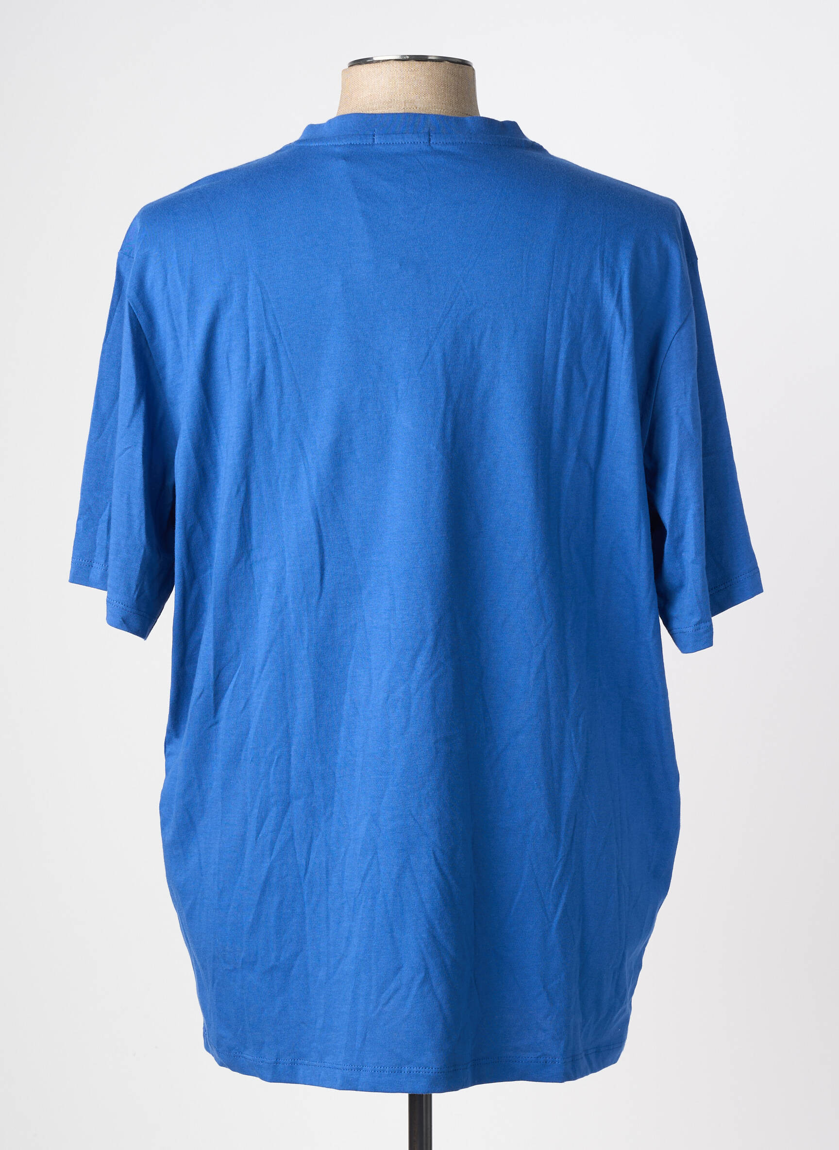Tricou broderie mâneci scurte albastru SERGE BLANCO bărbat