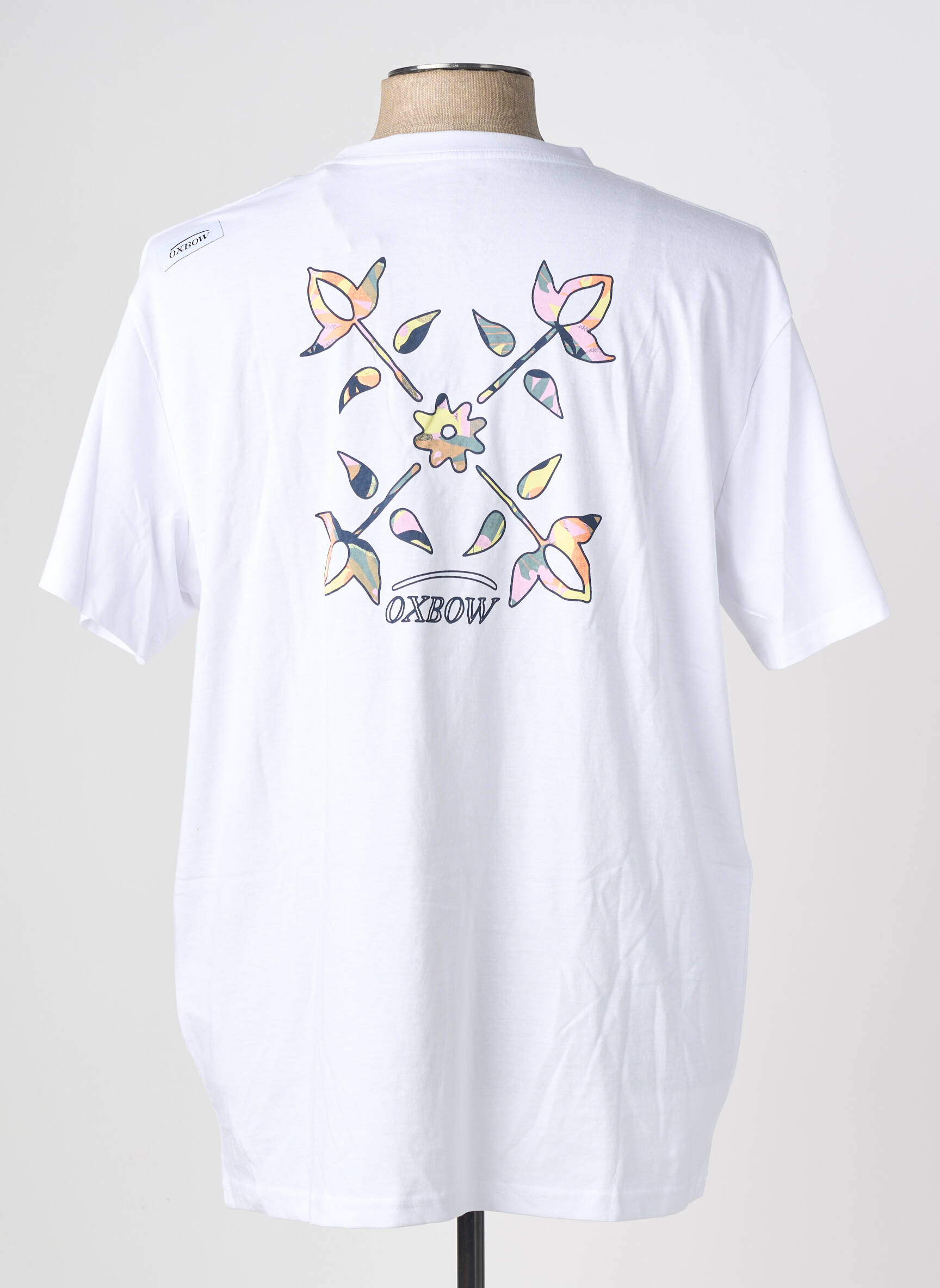 Tricou elasticitate mâneci scurte alb OXBOW bărbat