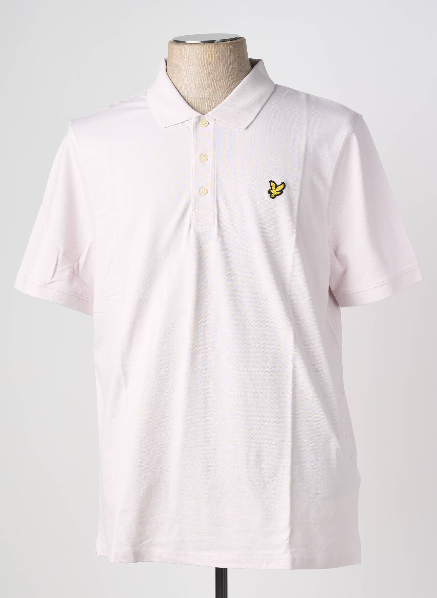 Polo elasticitate mâneci scurte roz LYLE & SCOTT bărbat