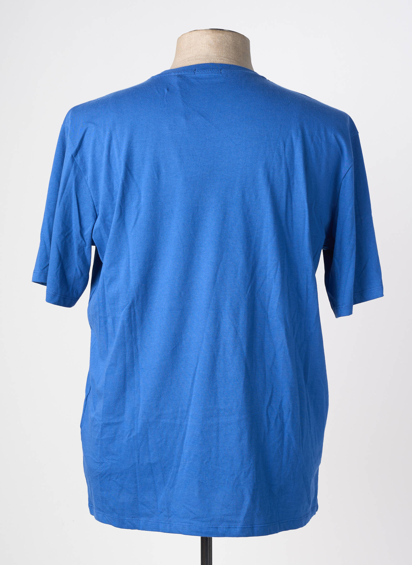 Tricou broderie mâneci scurte albastru SERGE BLANCO bărbat