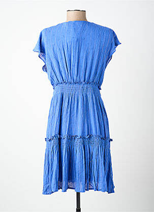 Rochie scurtă mâneci scurte mâneci scurte albastru MOLLY BRACKEN femeie