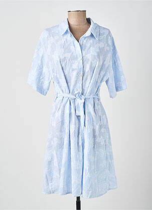 Rochie midi mâneci scurte mâneci scurte albastru PAKO LITTO femeie