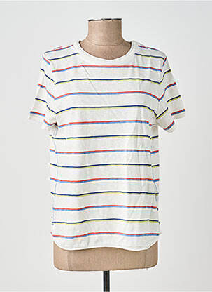 Tricou croială dreaptă mâneci scurte alb WHITE STUFF femeie