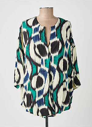 Bluză țesătură poplin mâneci 3/4 verde MOLLY BRACKEN femeie