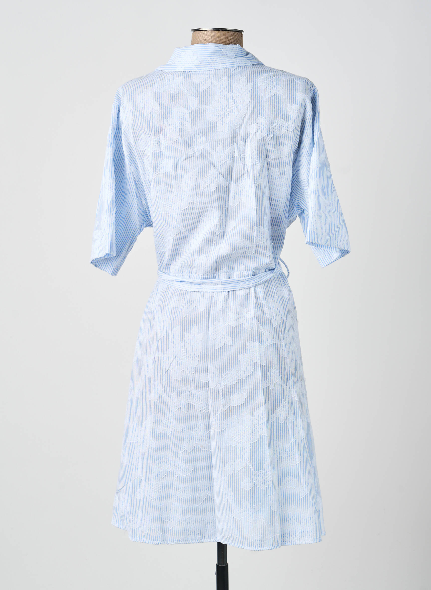 Rochie midi mâneci scurte mâneci scurte albastru PAKO LITTO femeie