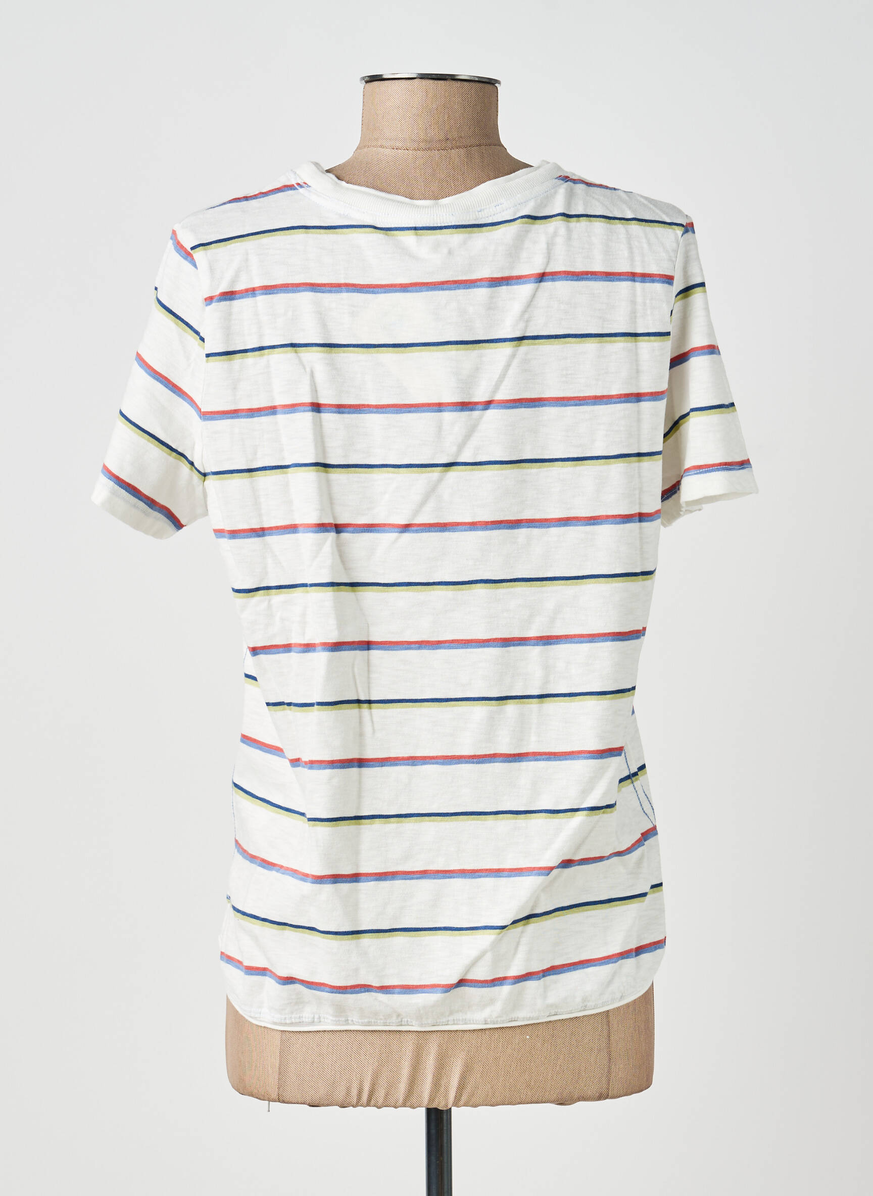 Tricou croială dreaptă mâneci scurte alb WHITE STUFF femeie