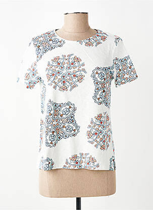 Tricou imprimeu fantezie mâneci scurte alb WHITE STUFF femeie