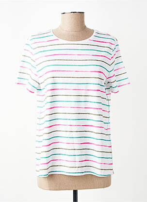 Tricou croială dreaptă mâneci scurte alb WHITE STUFF femeie
