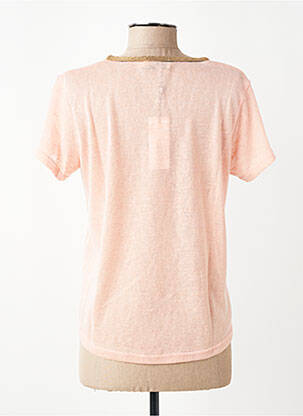 Tricou guler în v mâneci scurte roz MOLLY BRACKEN femeie