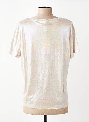 Tricou croială dreaptă mâneci scurte bej MOLLY BRACKEN femeie