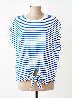 Tricou guler rotund mâneci scurte albastru MOLLY BRACKEN femeie