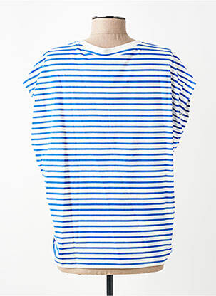 Tricou guler rotund mâneci scurte albastru MOLLY BRACKEN femeie