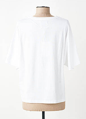 Tricou croială dreaptă mâneci scurte alb LILI SIDONIO femeie