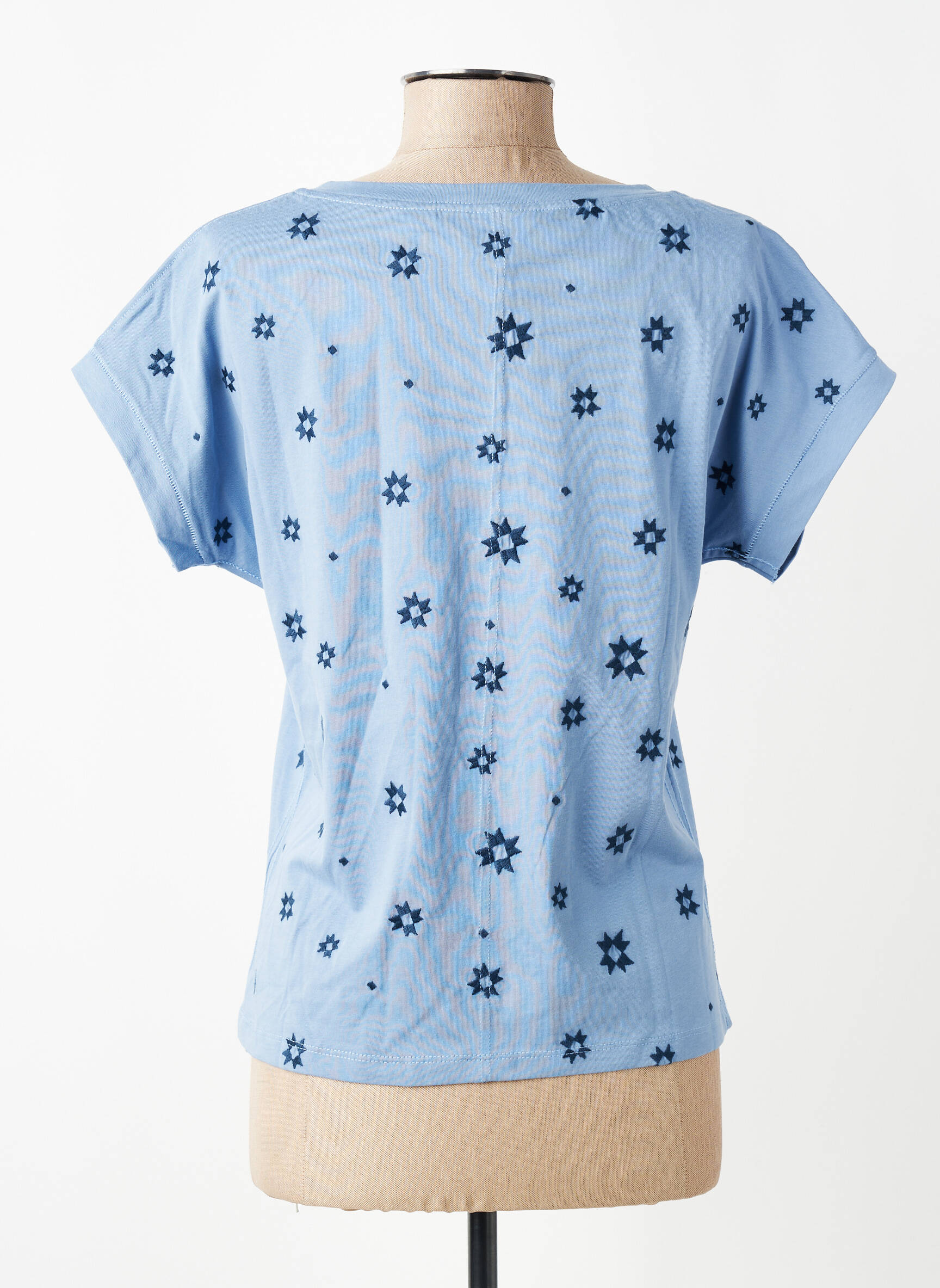 Tricou croială dreaptă mâneci scurte albastru WHITE STUFF femeie