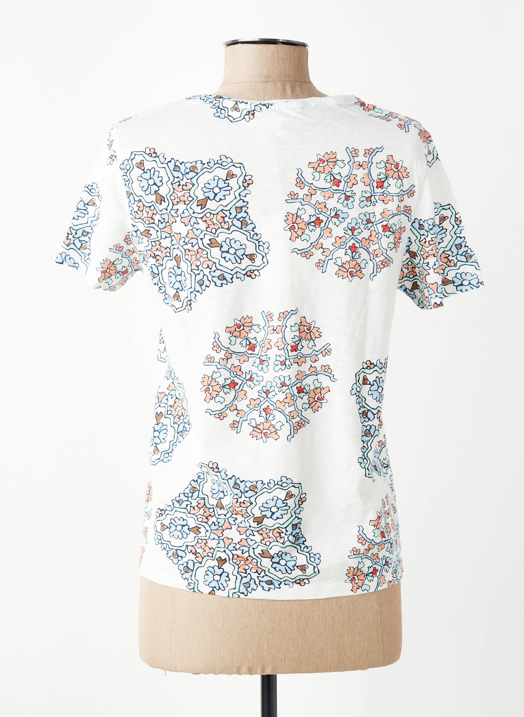 Tricou imprimeu fantezie mâneci scurte alb WHITE STUFF femeie