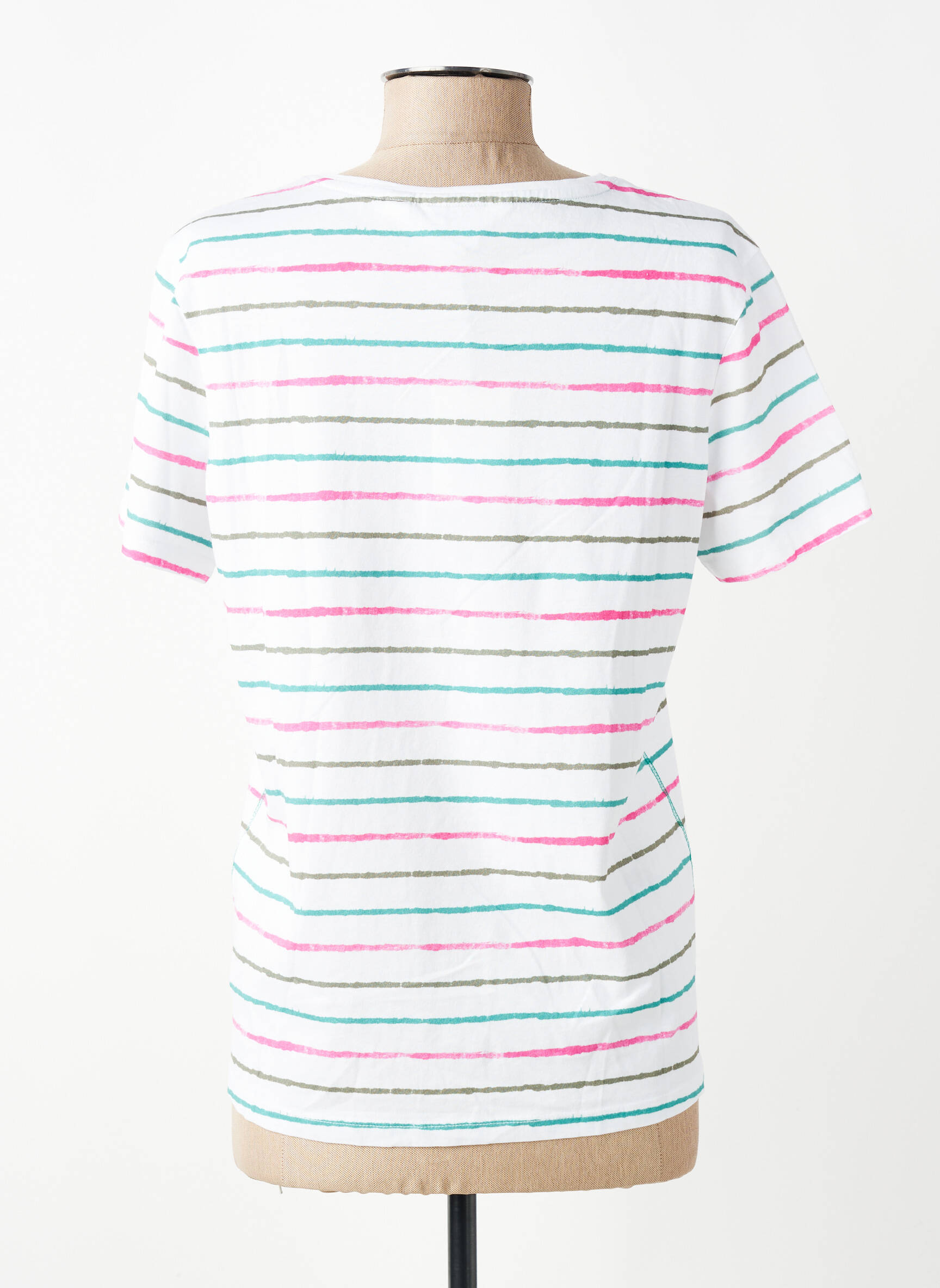 Tricou croială dreaptă mâneci scurte alb WHITE STUFF femeie