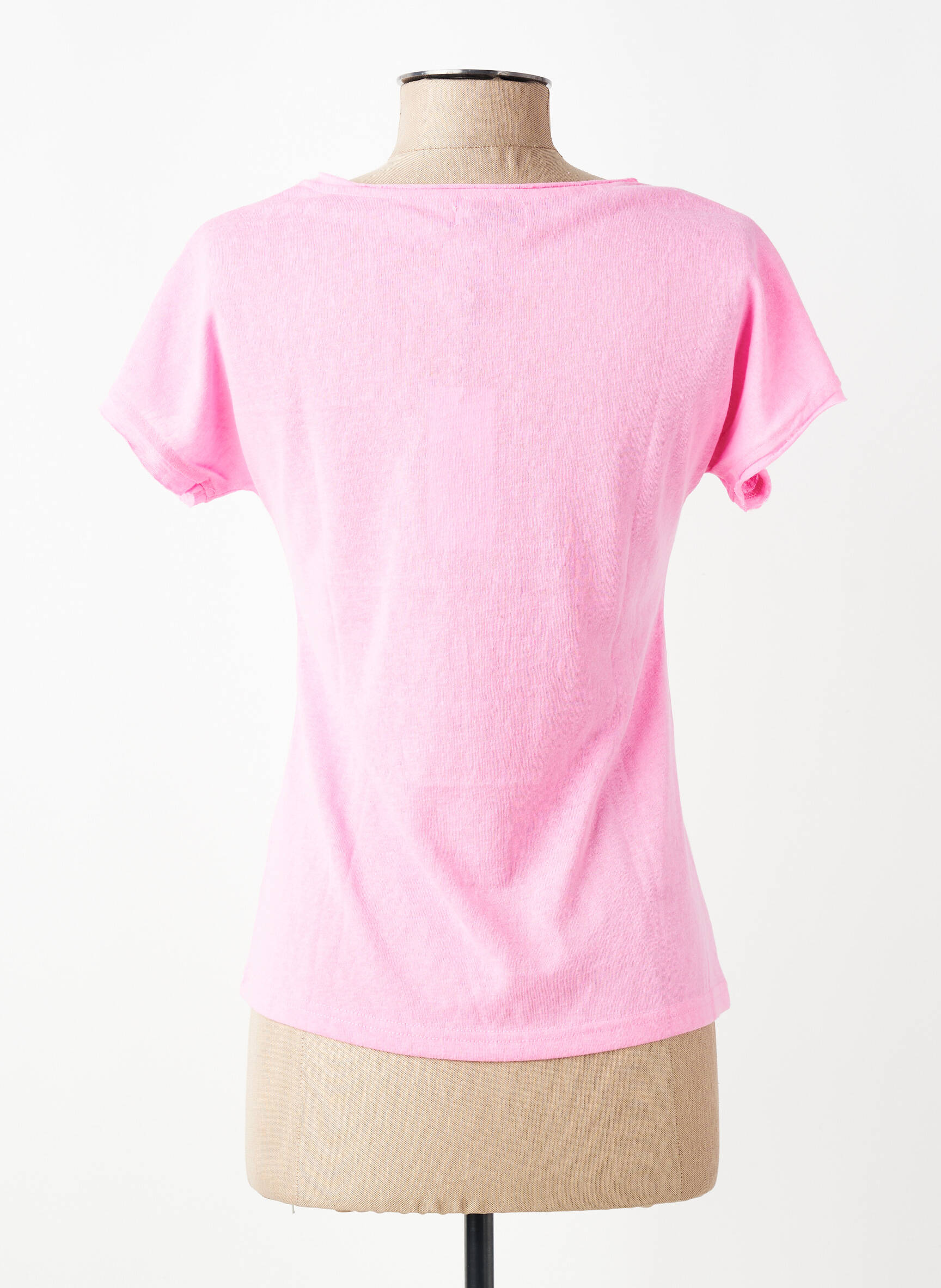 Tricou guler în v mâneci scurte roz MOLLY BRACKEN femeie