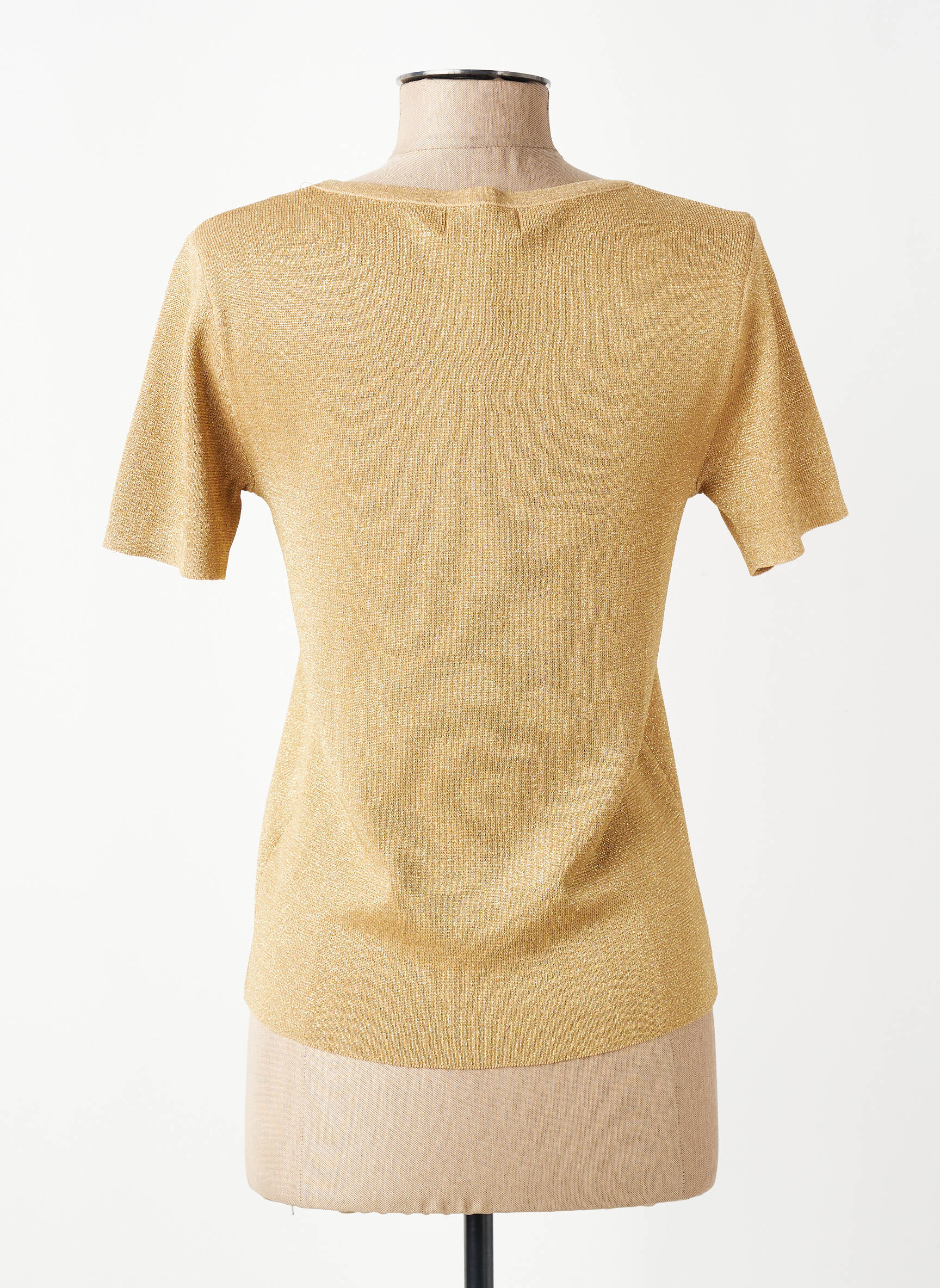 Tricou croială cambrată mâneci scurte auriu MOLLY BRACKEN femeie