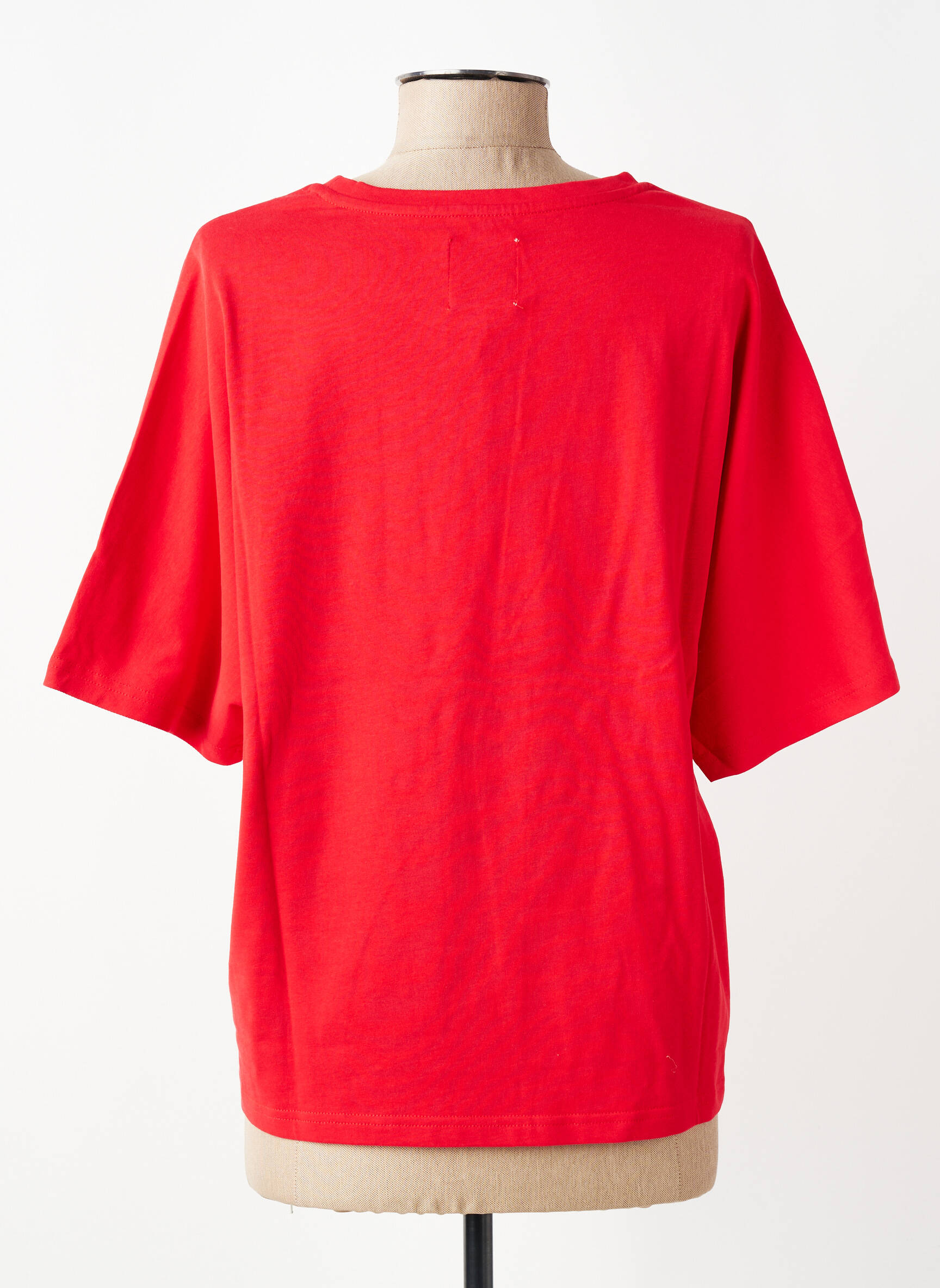 Tricou croială dreaptă mâneci scurte roșu LILI SIDONIO femeie