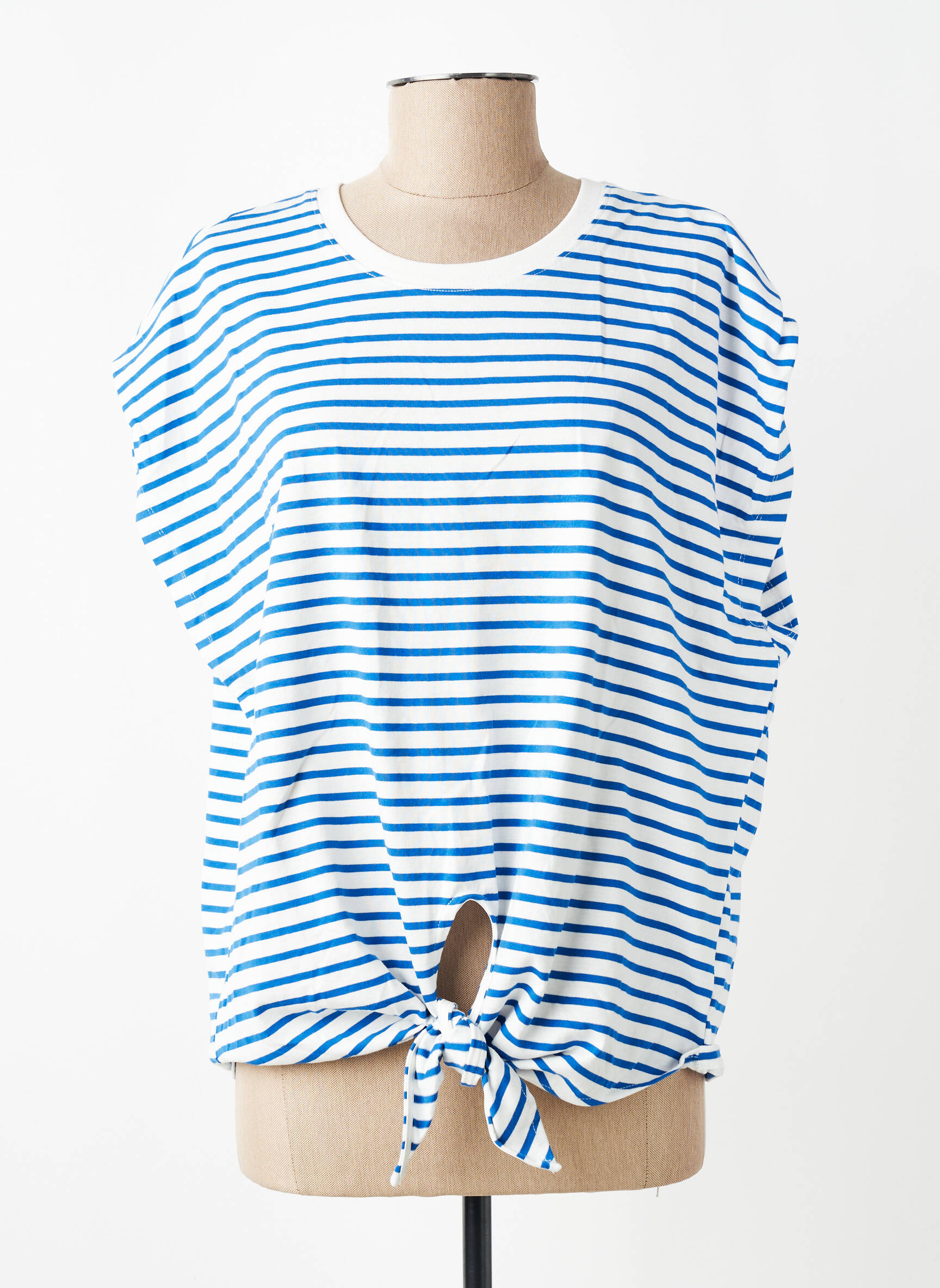 Tricou guler rotund mâneci scurte albastru MOLLY BRACKEN femeie