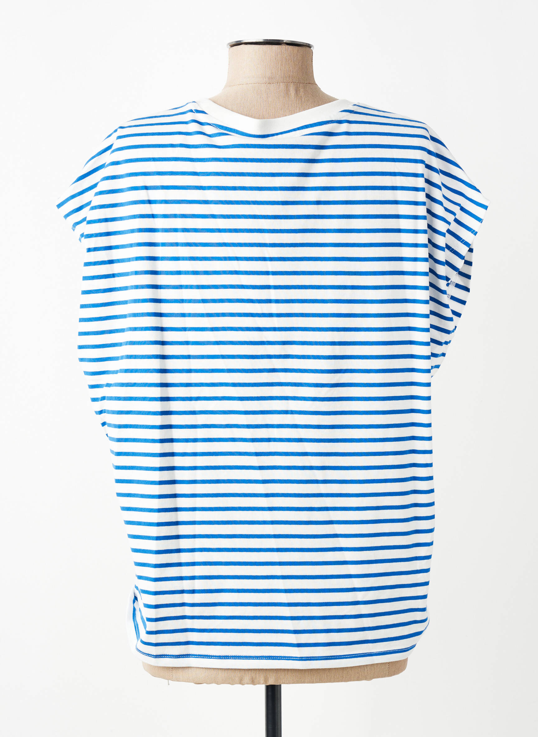Tricou guler rotund mâneci scurte albastru MOLLY BRACKEN femeie