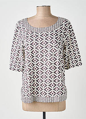 Tricou croială dreaptă mâneci scurte bej WHITE STUFF femeie