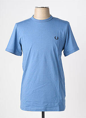 Tricou broderie mâneci scurte albastru FRED PERRY bărbat