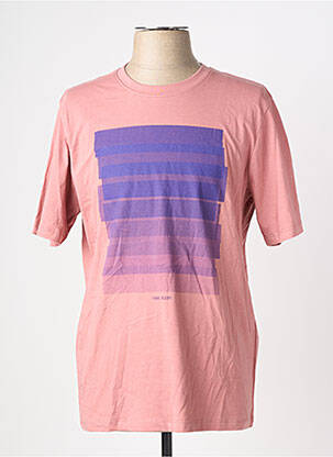 Tricou elasticitate mâneci scurte roz SERGE BLANCO bărbat