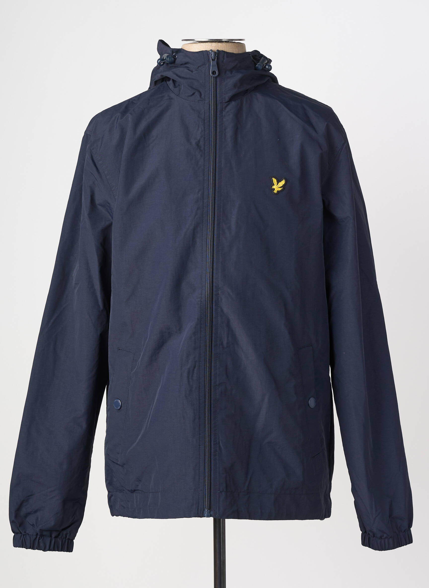 Jachetă vânt strânsă pe partea de jos cu glugă albastru LYLE & SCOTT bărbat