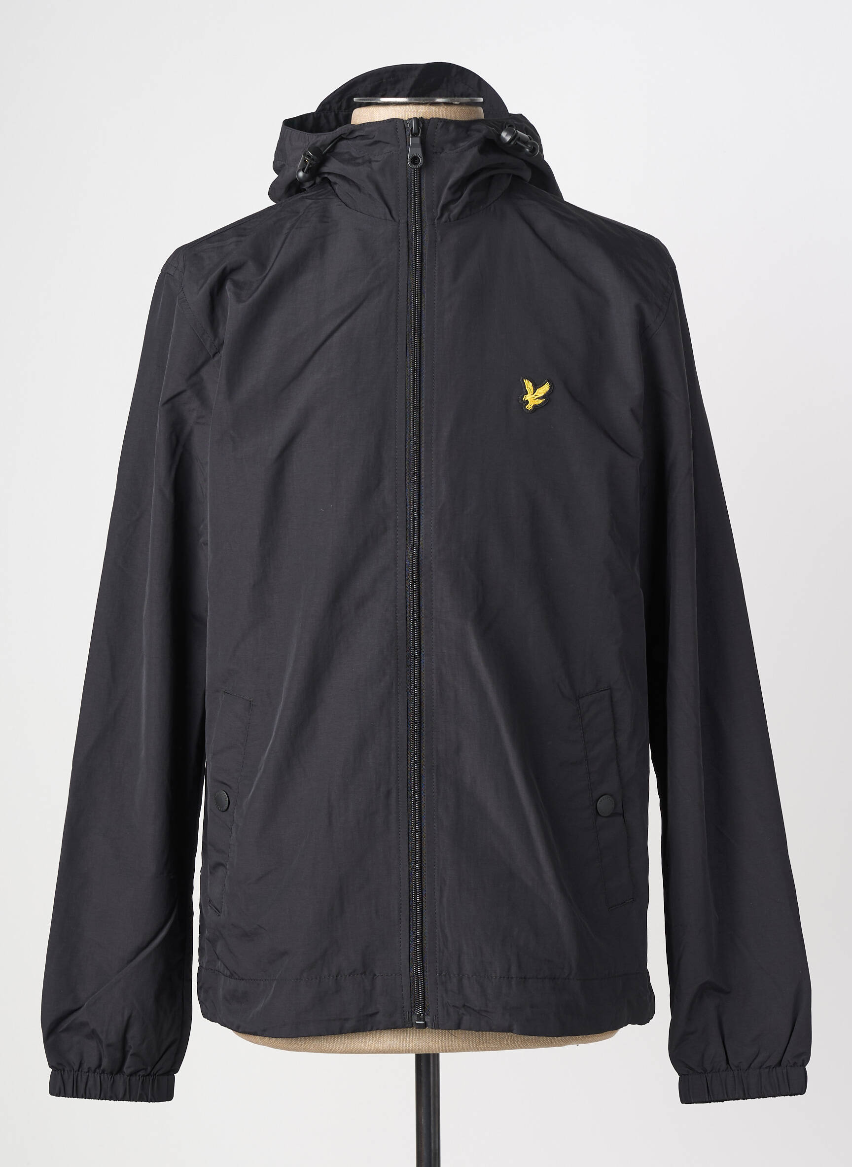 Jachetă vânt strânsă pe partea de jos cu glugă negru LYLE & SCOTT bărbat