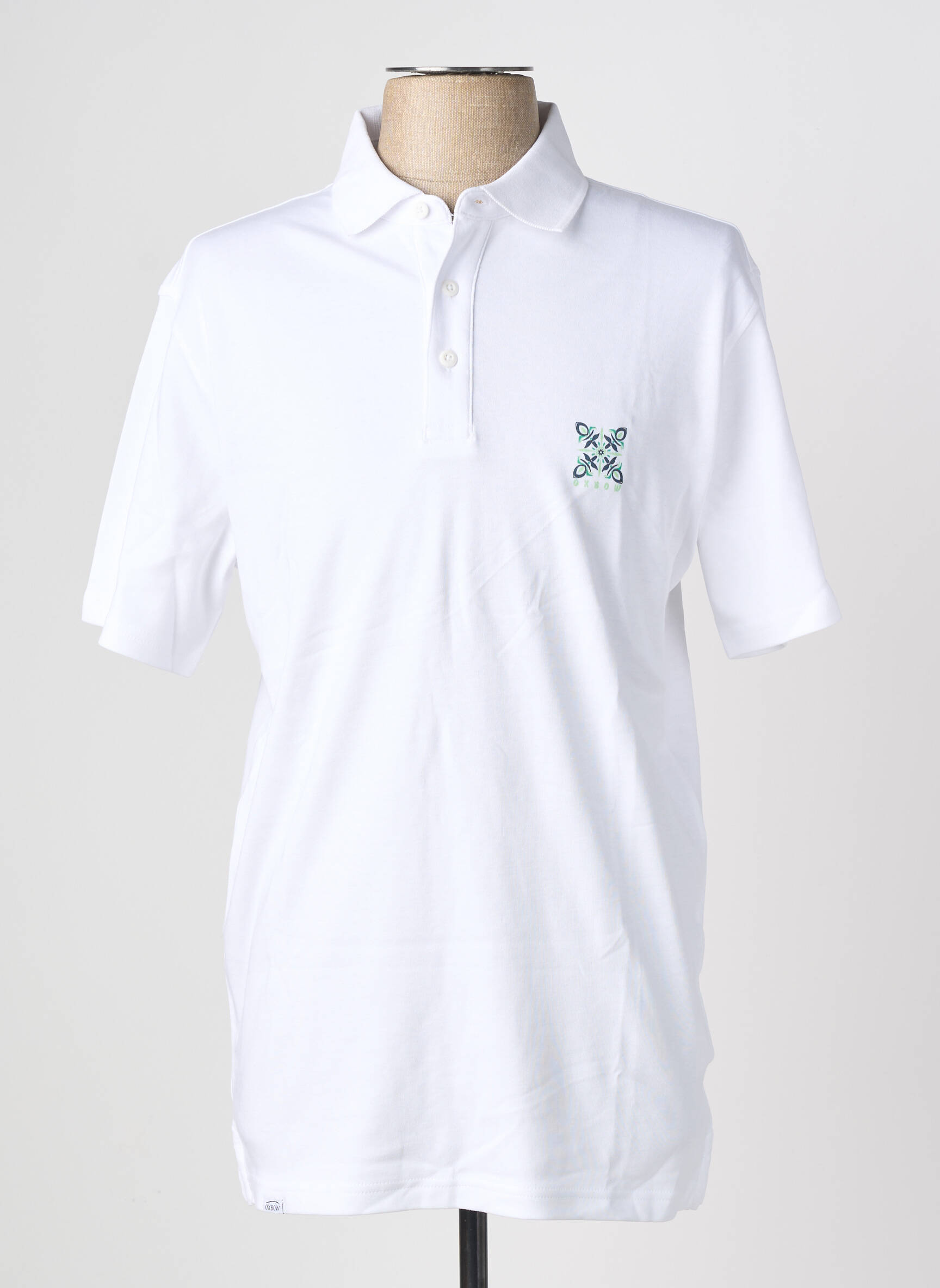Polo țesătură jersey mâneci scurte alb OXBOW bărbat