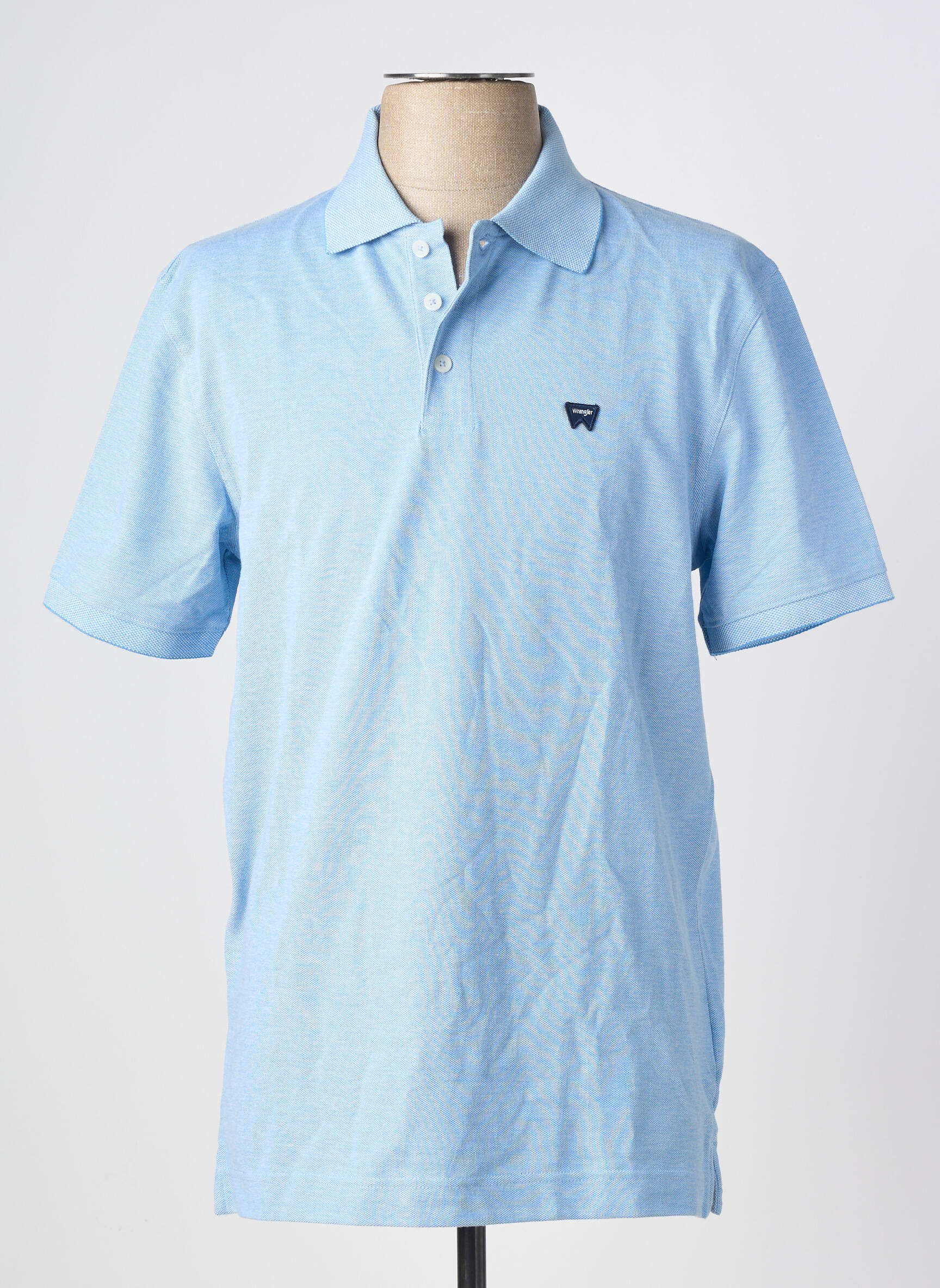 Polo elasticitate mâneci scurte albastru WRANGLER bărbat