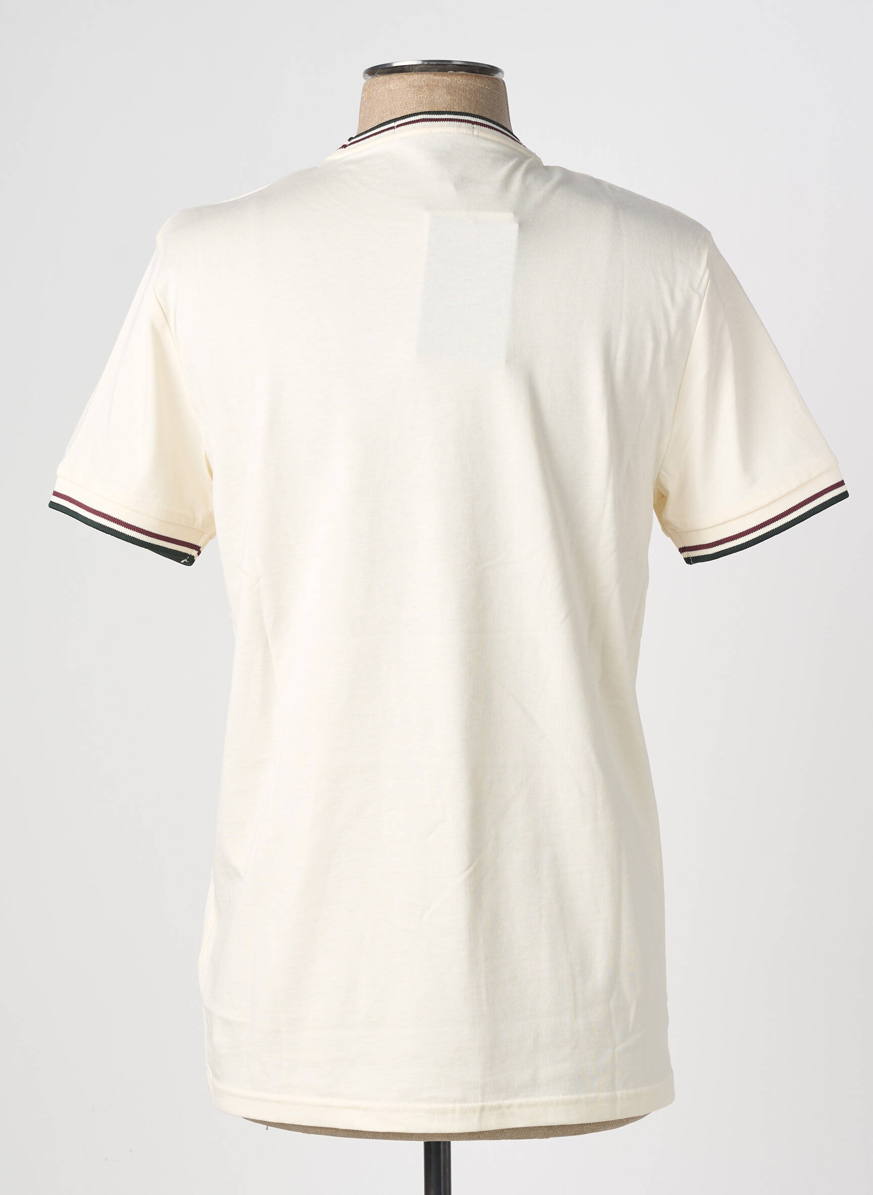 Tricou broderie mâneci scurte bej FRED PERRY bărbat